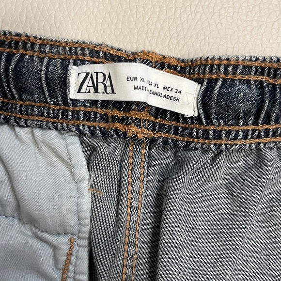 NWT - Zara Women’s Denim Relaxed Jogger Short - Size XL - Picture 6 of 7